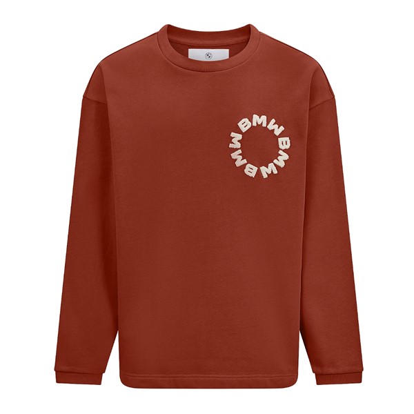 BMW刺繡字樣長袖 紅色