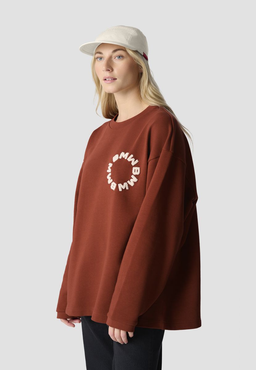 BMW刺繡字樣長袖 紅色