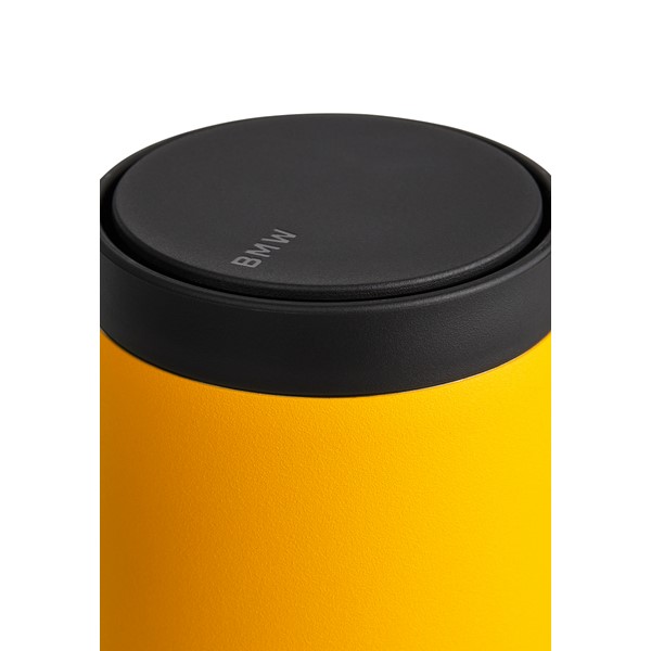 BMW按壓式保溫杯 黃