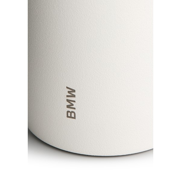 BMW按壓式保溫杯 米白